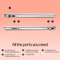 HP 15s Thin and Light Laptop | Intel Core i5 12th Gen 1235U | 8 GB | 512 GB SSD | Silver | 15S-FY5008TU