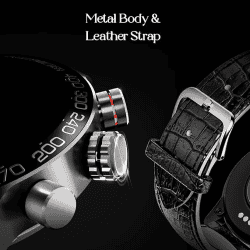 boAt Enigma Z40 Smart Watch | HD Display | IP67 | Black Leather