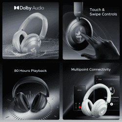 boAt  Rockerz 650 Pro Bluetooth Wireless Headphone | Fast Charge | Dolby Audio | Iris Black