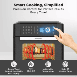 Havells Avanza Air Oven | 15L | 1700W | Family Capacity | 14 Pre Set Functions | Black