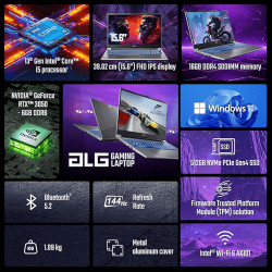Acer ALG Gaming Laptop | Intel Core i5 | 3th Gen 13420H | 16 GB | 512GB SSD | Steel Gray | AL15G-53
