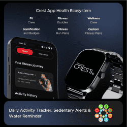 boAt Wave Spectra  Smart Watch  | AMOLED Display | Steel Black