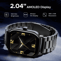 boAt Wave Spectra  Smart Watch  | AMOLED Display | Steel Black
