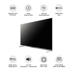 Vu Masterpiece Frame Series 4K QLED TV | 139cm (55 inches} | Armani Gold