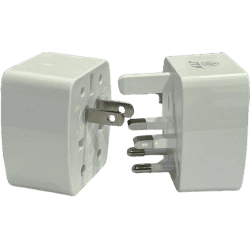 JTP Universal Plug 6AMAX Worldwide J4 Adaptor  | White