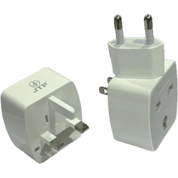 JTP Universal Plug 6AMAX Worldwide J4 Adaptor  | White