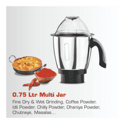 Vidiem Eva Prime Mixer Grinder |  750W | 3 Jars | Black