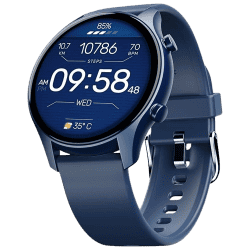 boAt Lunar Connect Plus Smart Watch | 1.43" (3.6 cm) AMOLED Display | Advanced Bluetooth Calling | Deep Blue