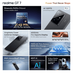 realme GT 7 5G | 12 GB | 512 GB | IceSense Black