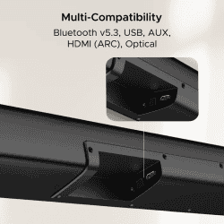 boAt Aavante Bar 2000 Pro Bluetooth Soundbar | 200 W | Premium Black