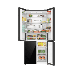 Haier French Door Convertible Refrigerator | 520 L | 3 Star | Black Glass | HRB-600KGU1