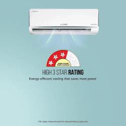 Lloyd Inverter Split AC | 1.5 Ton | 3 Star | White | GLS18I3KOJSR