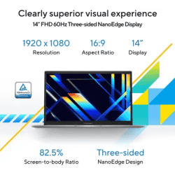 ASUS Vivobook 14 Thin and Light Laptop | Core i3 | 13th Gen 1315U | 8 GB | 512 GB SSD | 14 inch | Cool Silver | X1404VA-NK761WS