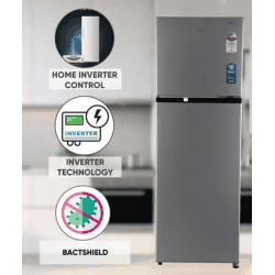 Lloyd Frost Free Double Door Convertible Refrigerator | 260 L | 3 Star | Mettalic Silver |  GLFF293AMSC1PC