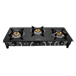 Preethi ZEAL PRO Ceramic Glass Top Gas Stove | 3 Burner