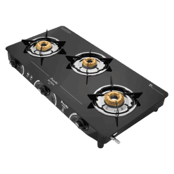 Preethi ZEAL PRO Ceramic Glass Top Gas Stove | 3 Burner