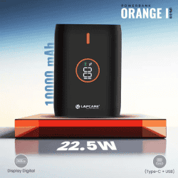 Lapcare ORANGE Pocket Size Power Bank I 10000 mAh | LPB-516