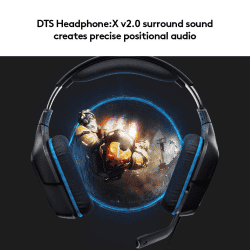 Logitech G431 Headphones | 7.1 Surround Sound | DTS X 2.0 | 50 mm | Black