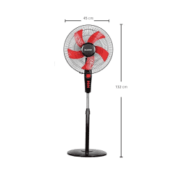 Castor Tornado 05 Pedestal Fan | 5 Leaf High Speed Stand Fan with Timer Switch | 406 mm