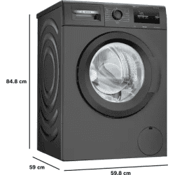 BOSCH 7 kg Fully Automatic Front Load Washing Machine | 5 Star | Black Grey | WAJ24209IN