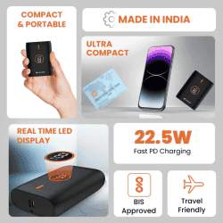 Lapcare ORANGE Pocket Size Power Bank I 10000 mAh | LPB-516
