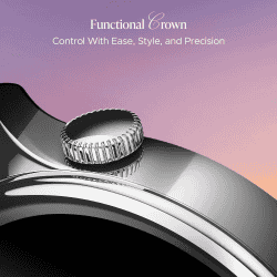 boAt Enigma Daze Smartwatch | Functional Crown, SOS with Location Tracking, Watch Face Studio | Metallic Silver