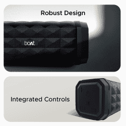 boAt Stone 650 Bluetooth Speaker | 10W | 7 Hours Playback | Charcoal Black