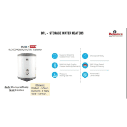 BPL Water Heater | BSWHPP10L2KW5SGL | 10L