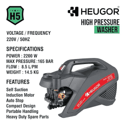 HEUGOR  H5 High Pressure Washer | 165 BAR | 2200W