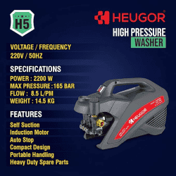 HEUGOR  H5 High Pressure Washer | 165 BAR | 2200W