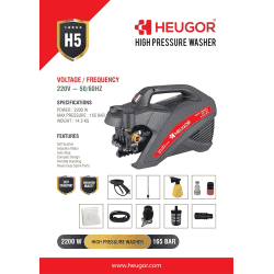 HEUGOR  H5 High Pressure Washer | 165 BAR | 2200W