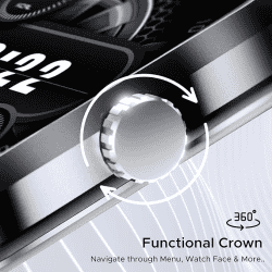 boAt Ultima Select Smart Watch  | 2.01" (5.1 cm) AMOLED Display | Advanced Bluetooth Calling | Steel Black
