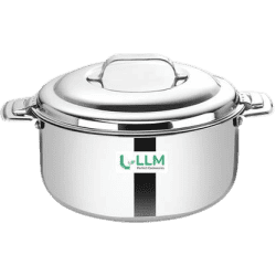 LLM Elite Stainless Steel Insulated Hot Box | 2500 ml | Mirror Finish | Silver Serve Casserole | 2500 ml
