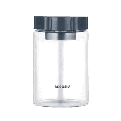 Borosil Easyscoop Endura Glass Jar with PP Lid | 900ml | Clear