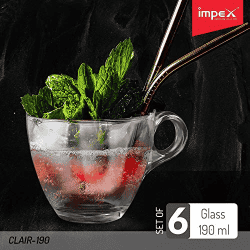 Impex CLAIR-190 Glassware Set | Set of 6 Glasses