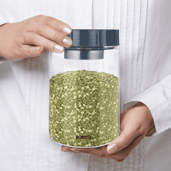 Borosil Easyscoop Endura Glass Jar with PP Lid | 900ml | Clear