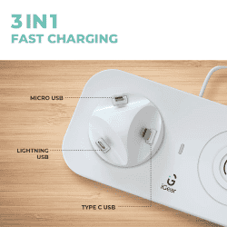 iGear DockMe 10W Fast Charging with Docking and 15W Wireless Charger
