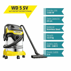 KARCHER Wet & Dry Vacuum Cleaner | Yellow | WD 5 S V-25/5/22
