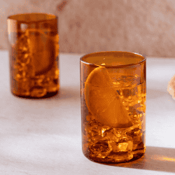 Borosil Amber Medium Glass Set | 295ml | 6pc | Transparent