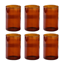 Borosil Amber Medium Glass Set | 295ml | 6pc | Transparent