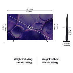 Samsung Crystal 4K Ultra HD Smart LED TV | 163 cm (65 inches) | Black | UA65U8100FULXL