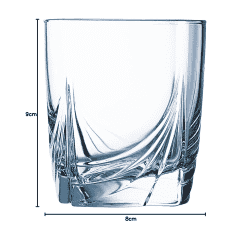 Luminarc Glass Ascot Old Fashion Tumbler Set | 30cl | Set of 6 | Clear