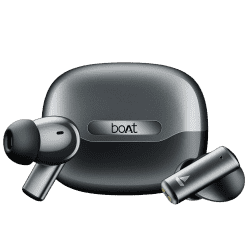 boAt Airdopes Prime 701 ANC | 46dB Hybrid ANC | Obsidian Grey