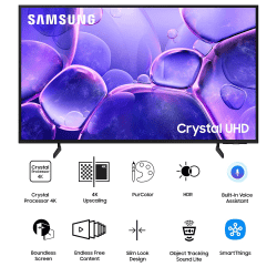 Samsung Crystal 4K Ultra HD Smart LED TV | 108 cm (43 inches) | Black | UA43U8600FULXL