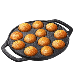 The Indus Valley Pre-Seasoned Cast Iron Paniyaram Pan | 12 Pit