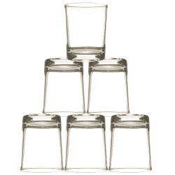 Lucky Glass Tumbler Glasses | 230ml | Set of  6 | Transparent