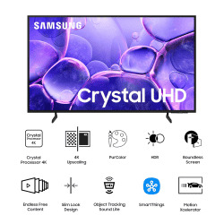 Samsung Crystal 4K Ultra HD Smart LED TV | 163 cm (65 inches) | Black | UA65U8100FULXL
