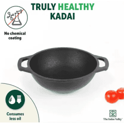 The Indus Valley Cast Iron deep kadai | 8 inch