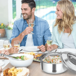 Milton Galaxia Stainless Steel Casserole | 2.5 L | Silver
