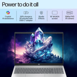 HP Pavilion AI PC | Intel Core Ultra 5 125U | 16 GB | 512 GB SSD | Windows 11 Home | Natural Silver Aluminum | 16-AF0015TU